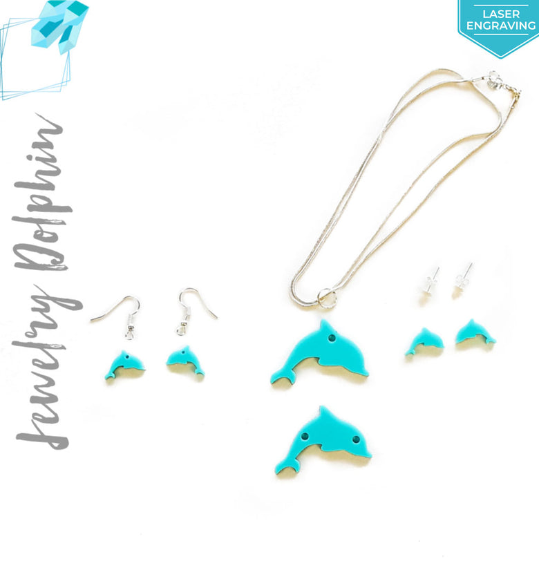 Laser Engraving Acrylic Jewelry Dolphin