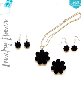 Laser Engraving Acrylic Jewelry Flower