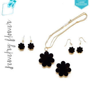 Laser Engraving Acrylic Jewelry Flower