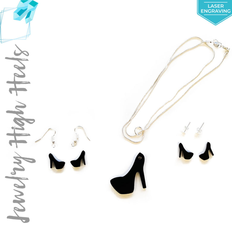 Laser Engraving Acrylic Jewelry Heels
