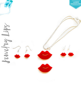 Laser Engraving Acrylic Jewelry Lips