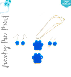 Laser Engraving Acrylic Jewelry Paw Print