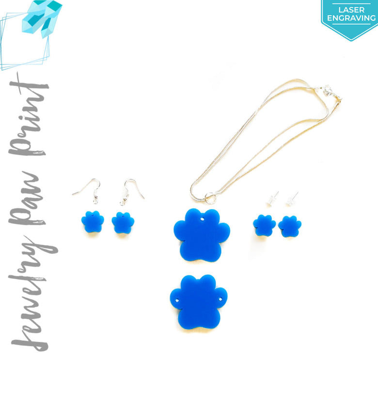 Laser Engraving Acrylic Jewelry Paw Print