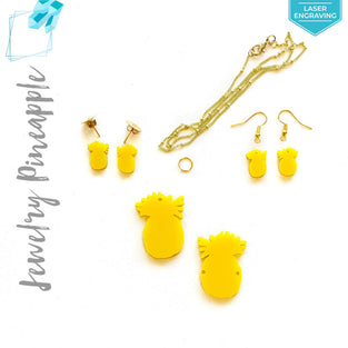Laser Engraving Acrylic Jewelry Pine Apple