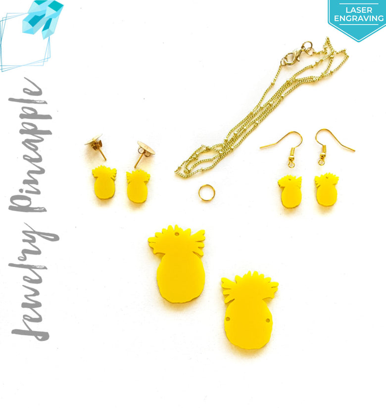 Laser Engraving Acrylic Jewelry Pine Apple