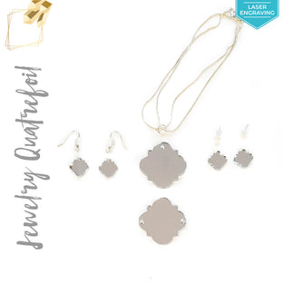 Laser Engraving Acrylic Jewelry Quatrefoil