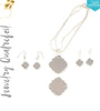 Laser Engraving Acrylic Jewelry Quatrefoil