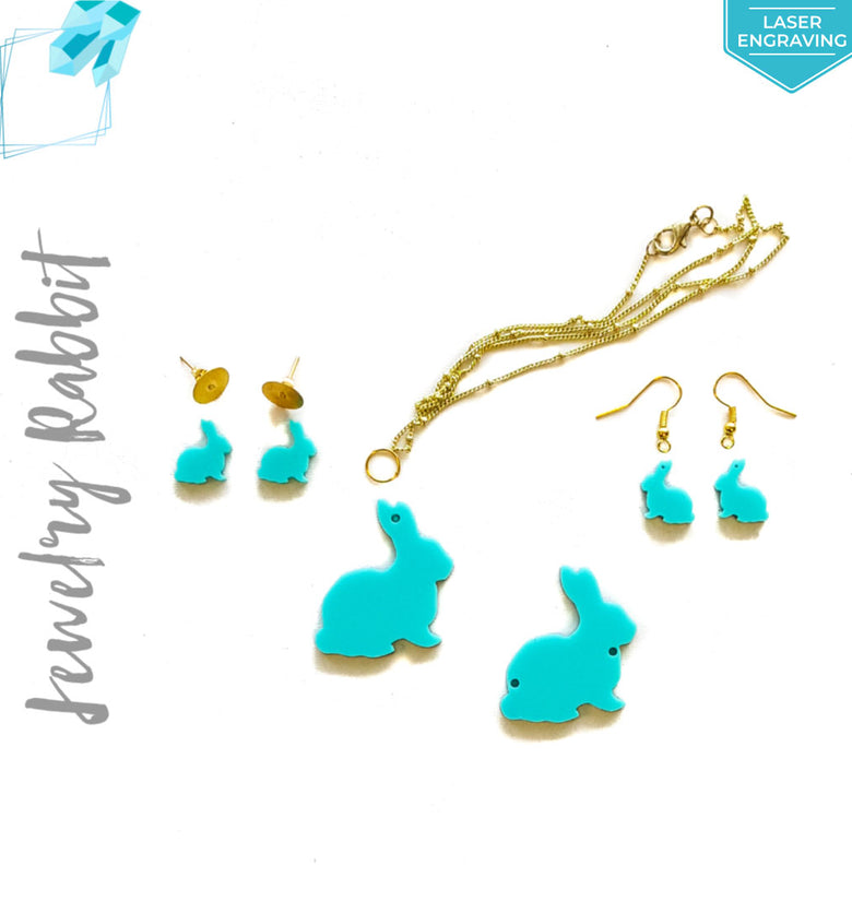 Laser Engraving Acrylic Jewelry Rabbit