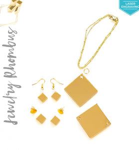 Laser Engraving Acrylic Jewelry Rhombus