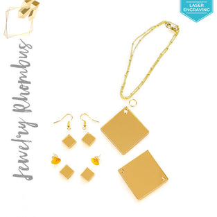 Laser Engraving Acrylic Jewelry Rhombus
