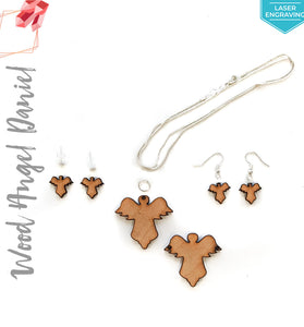 Laser Engraving Wood Jewelry Angel Daniel (Package.Price)