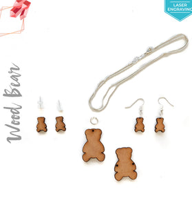 Laser Engraving Wood Jewelry Bear (Package.Price)