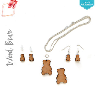 Laser Engraving Wood Jewelry Bear (Package.Price)