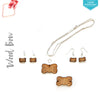 Laser Engraving Wood Jewelry Bow (Package.Price)