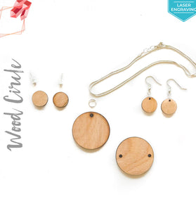 Laser Engraving Wood Jewelry Circles (Package.Price)