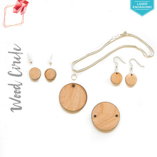 Laser Engraving Wood Jewelry Circles (Package.Price)
