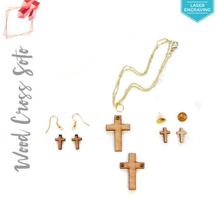 Laser Engraving Wood Jewelry Cross (Package.Price)