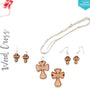 Laser Engraving Wood Jewelry Cross Rounded (Package.Price)