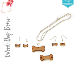 Laser Engraving Wood Jewelry Dog Bone (Package.Price)