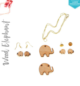 Laser Engraving Wood Jewelry Elephant (Package.Price)