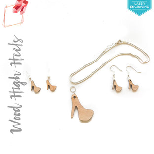 Laser Engraving Wood Jewelry Heels (Package.Price)