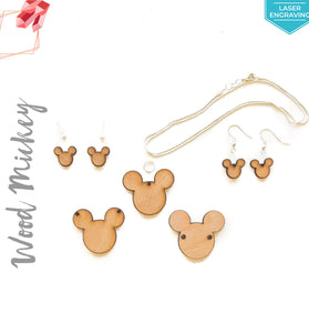 Laser Engraving Wood Jewelry Mouse Head (Package.Price)