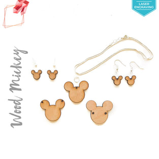 Laser Engraving Wood Jewelry Mouse Head (Package.Price)