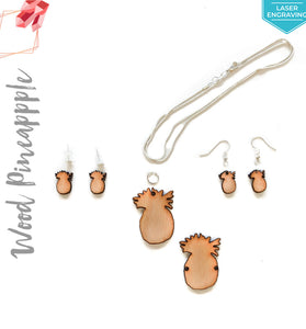 Laser Engraving Wood Jewelry Pine Apple (Package.Price)