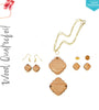 Laser Engraving Wood Jewelry Quatrefoil (Package.Price)
