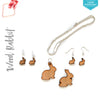 Laser Engraving Wood Jewelry Rabbit (Package.Price)