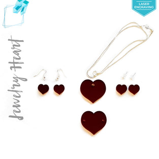 Laser Engraving Acrylic Jewelry Hearts