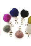 Key Ring Rabbit fur ball pompom (Package.Price)