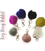 Key Ring Rabbit fur ball pompom (Package.Price)