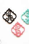 Acrylic Monograms Keychain Letters Quatrefoil