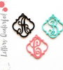 Acrylic Monograms Keychain Letters Quatrefoil