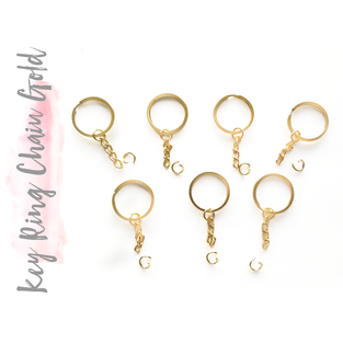 Key Ring W. Chain Gold (Package.Price)