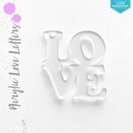 Laser Engraving Acrylic Keychains LOVE Letters