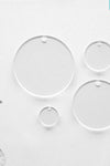 Laser Engraving Acrylic Circles Clear With Hole (Package.Price)