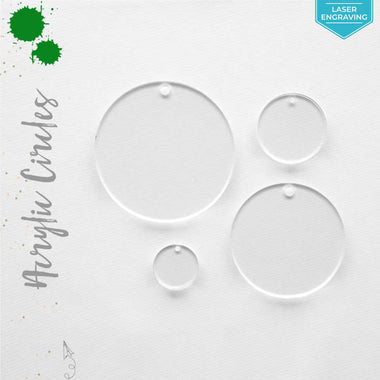 Laser Engraving Acrylic Circles Clear With Hole (Package.Price)