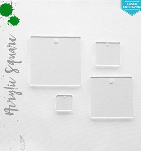 Laser Engraving Acrylic Square Clear Whit Hole (Package.Price)