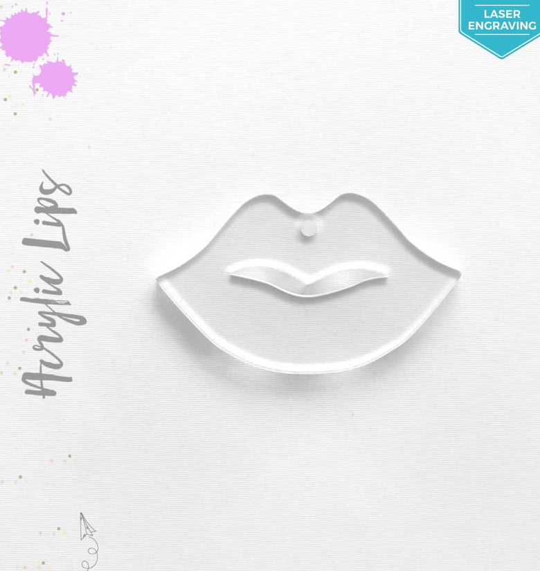 Laser Engraving Acrylic Keychains Woman Lips