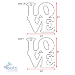 Acrylic Keychains Love Letters