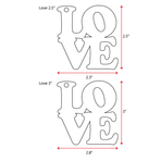 Laser Engraving Acrylic Keychains LOVE Letters