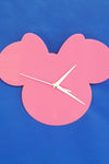 Acrylic Mouse Head with Ribbon Clock***Choose your favorite color*** (Unit.Price)