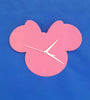 Acrylic Mouse Head with Ribbon Clock***Choose your favorite color*** (Unit.Price)