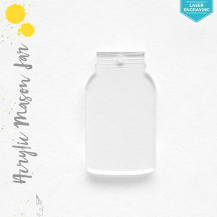 Laser Engraving Acrylic Keychains Mason Jar