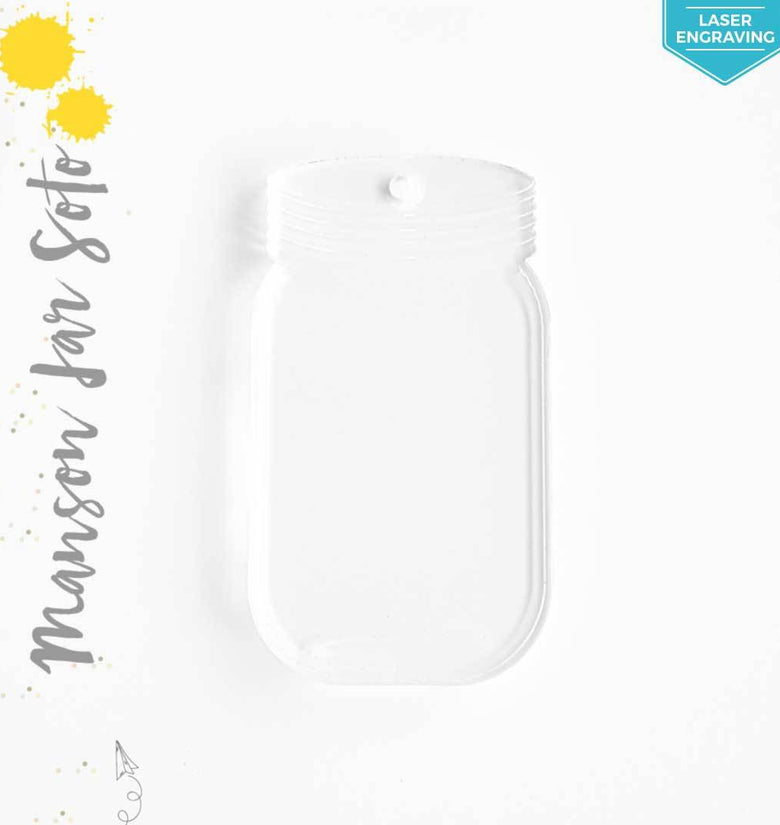 Laser Engraving Acrylic Keychains Mason Jar Soto