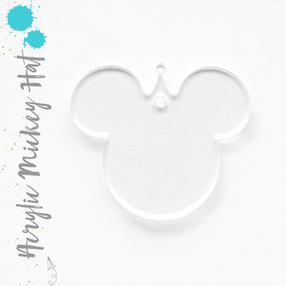 Acrylic Keychains Mouse Head with Hat