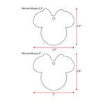 Laser Engraving Acrylic Keychains Mouse Head with Ribbon