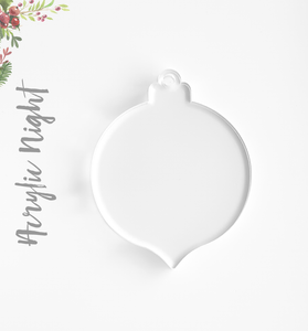 Acrylic Christmas Ornaments Large Night